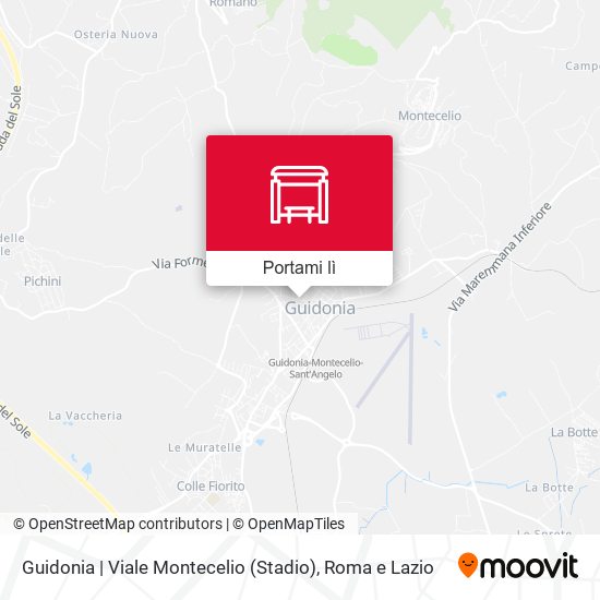 Mappa Guidonia | Viale Montecelio (Stadio)