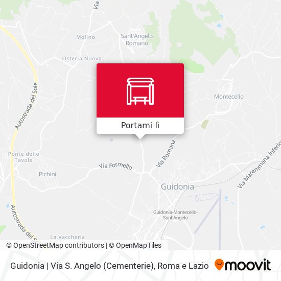 Mappa Guidonia | Via S. Angelo (Cementerie)