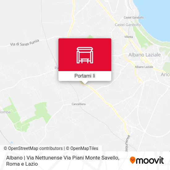 Mappa Albano | Via Nettunense Via Piani Monte Savello