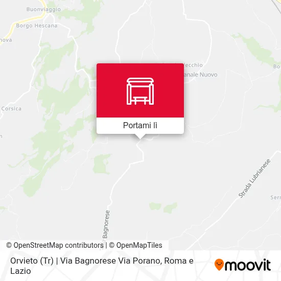 Mappa Orvieto (Tr) | Via Bagnorese Via Porano