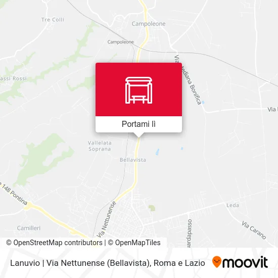 Mappa Lanuvio | Via Nettunense (Bellavista)