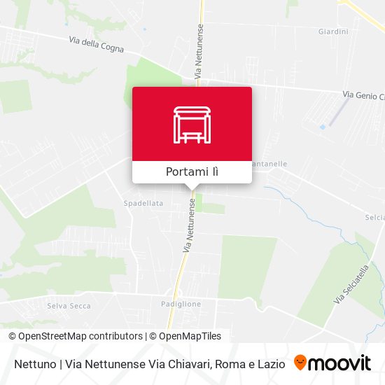 Mappa Nettuno | Via Nettunense Via Chiavari