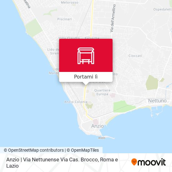 Mappa Anzio | Via Nettunense Via Cas. Brocco