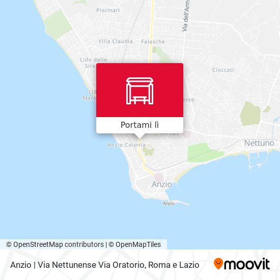 Mappa Anzio | Via Nettunense Via Oratorio
