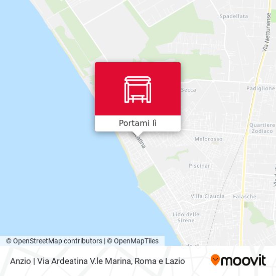 Mappa Anzio | Via Ardeatina V.le Marina
