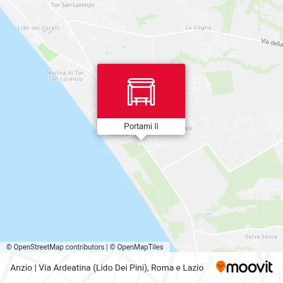 Mappa Anzio | Via Ardeatina (Lido Dei Pini)