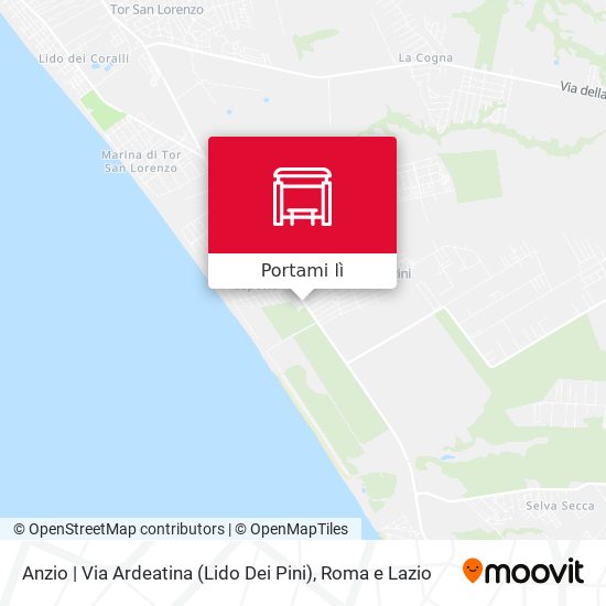 Mappa Anzio | Via Ardeatina (Lido Dei Pini)