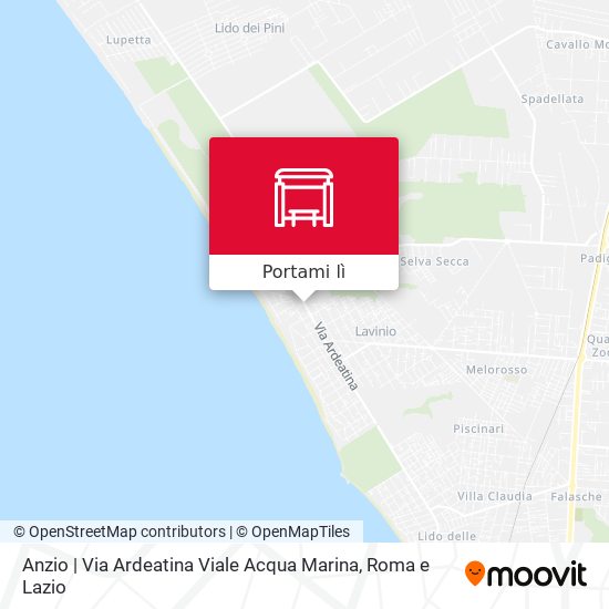 Mappa Anzio | Via Ardeatina Viale Acqua Marina