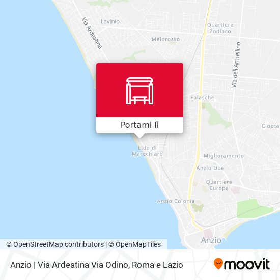 Mappa Anzio | Via Ardeatina Via Odino