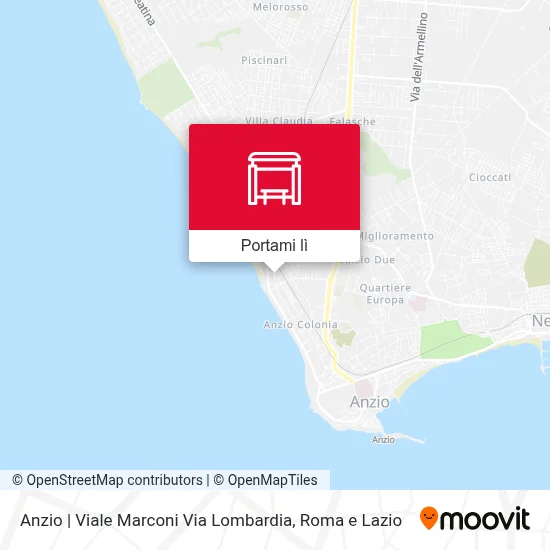 Mappa Anzio | Viale Marconi Via Lombardia