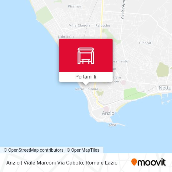 Mappa Anzio | Viale Marconi Via Caboto