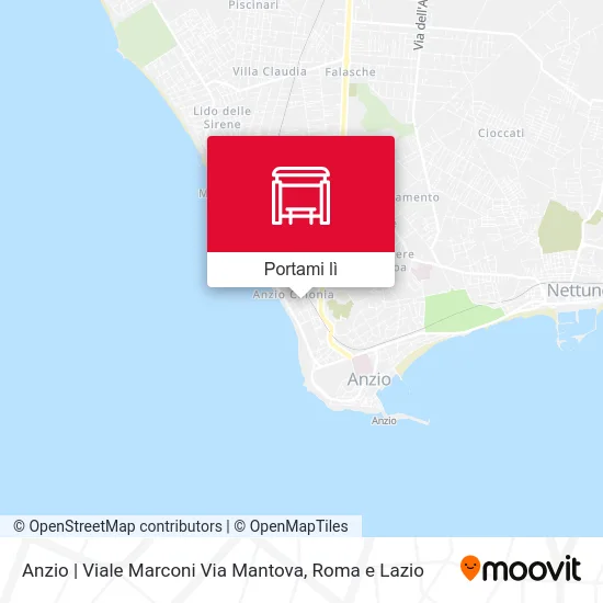 Mappa Anzio | Viale Marconi Via Mantova