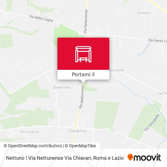 Mappa Nettuno | Via Nettunense Via Chiavari