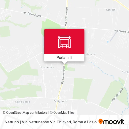 Mappa Nettuno | Via Nettunense Via Chiavari