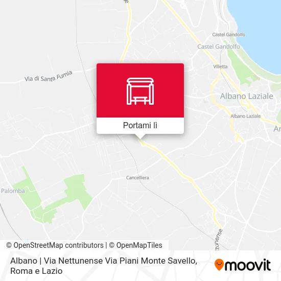 Mappa Albano | Via Nettunense Via Piani Monte Savello