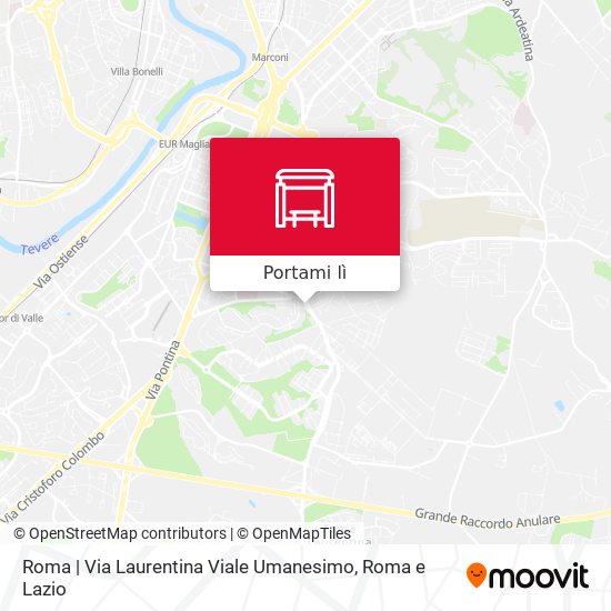 Mappa Roma | Via Laurentina Viale Umanesimo