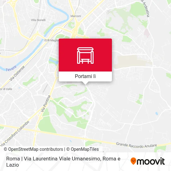 Mappa Roma | Via Laurentina Viale Umanesimo