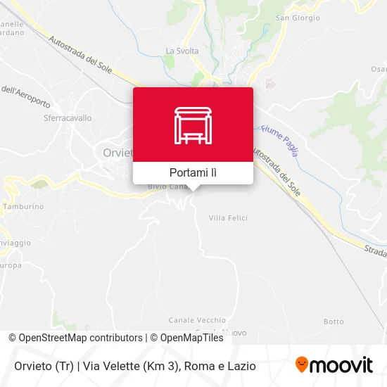 Mappa Orvieto (Tr) | Via Velette (Km 3)