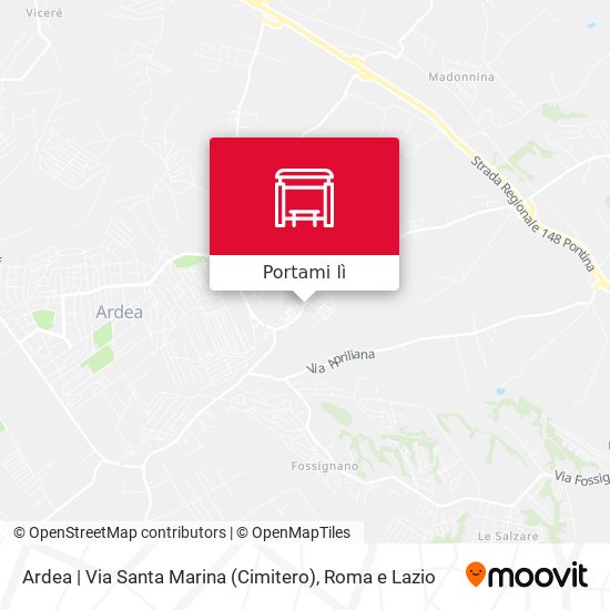 Mappa Ardea | Via Santa Marina (Cimitero)