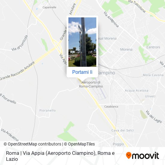 Mappa Roma | Via Appia (Aeroporto Ciampino)
