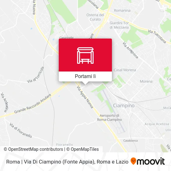 Mappa Roma | Via Di Ciampino (Fonte Appia)