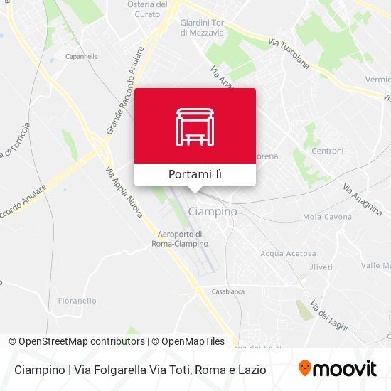 Mappa Ciampino | Via Folgarella Via Toti