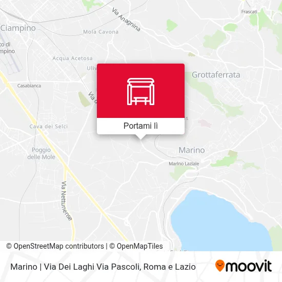 Mappa Marino | Via Dei Laghi Via Pascoli