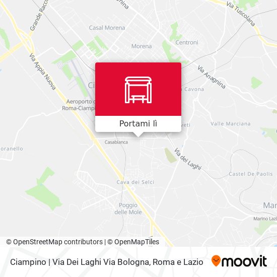 Mappa Ciampino | Via Dei Laghi Via Bologna