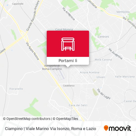 Mappa Ciampino | Viale Marino Via Isonzo