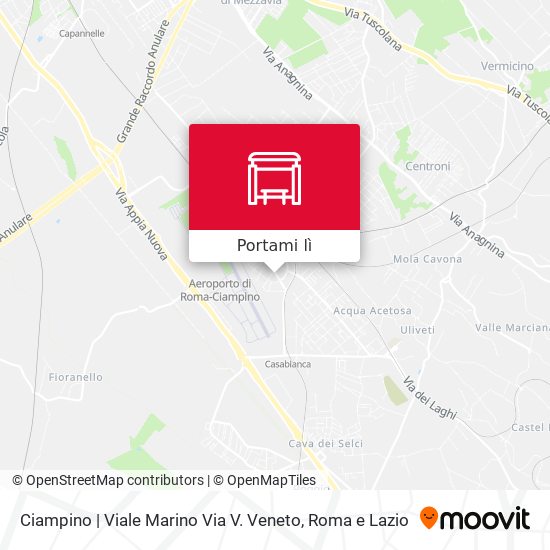 Mappa Ciampino | Viale Marino Via V. Veneto
