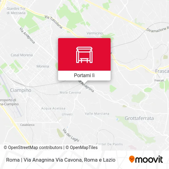 Mappa Roma | Via Anagnina Via Cavona