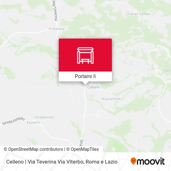 Mappa Celleno | Via Teverina Via Viterbo