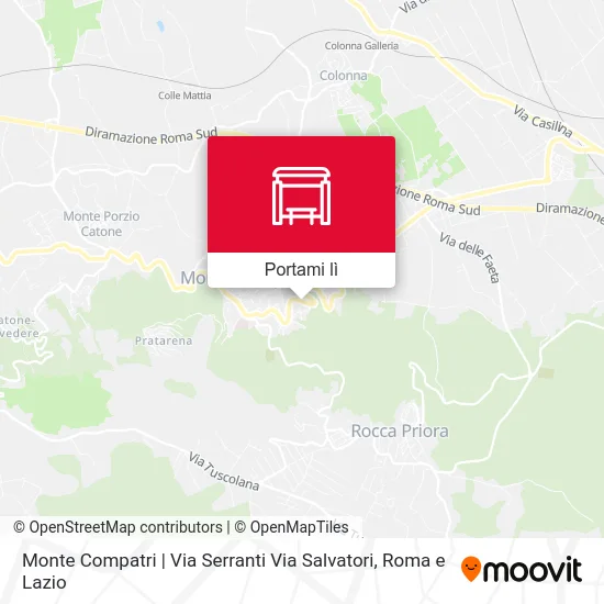 Mappa Monte Compatri | Via Serranti Via Salvatori