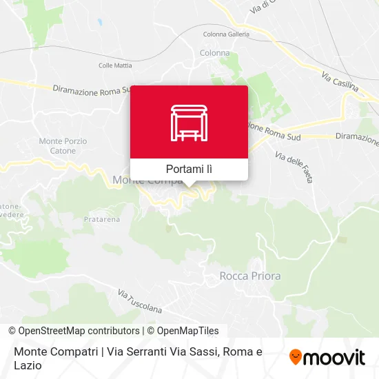 Mappa Monte Compatri | Via Serranti Via Sassi