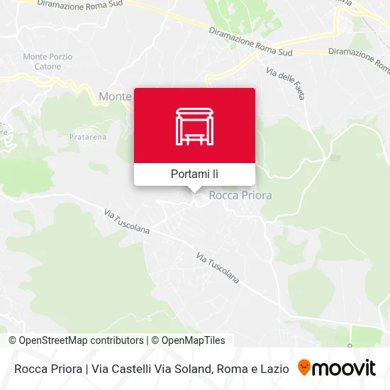 Mappa Rocca Priora | Via Castelli Via Soland