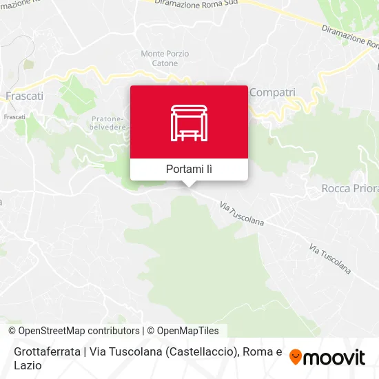 Mappa Grottaferrata | Via Tuscolana (Castellaccio)
