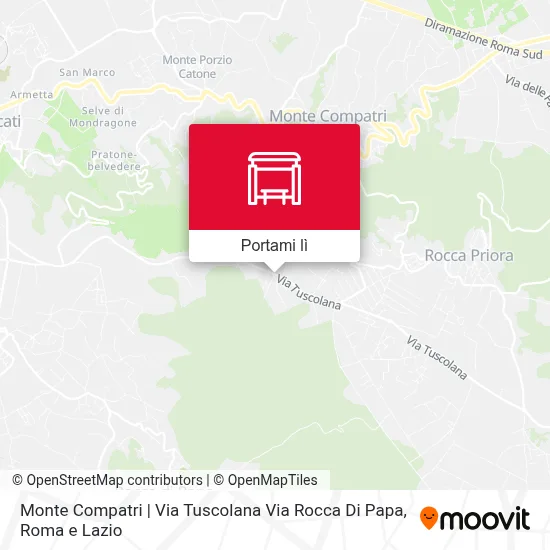 Mappa Monte Compatri | Via Tuscolana Via Rocca Di Papa
