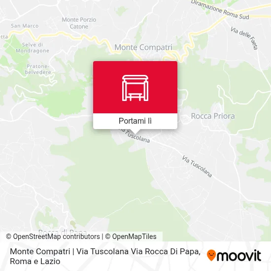 Mappa Monte Compatri | Via Tuscolana Via Rocca Di Papa