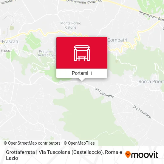 Mappa Grottaferrata | Via Tuscolana (Castellaccio)