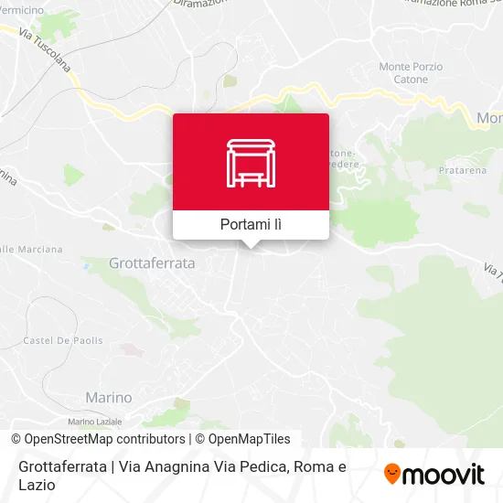Mappa Grottaferrata | Via Anagnina Via Pedica