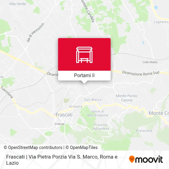 Mappa Frascati | Via Pietra Porzia Via S. Marco