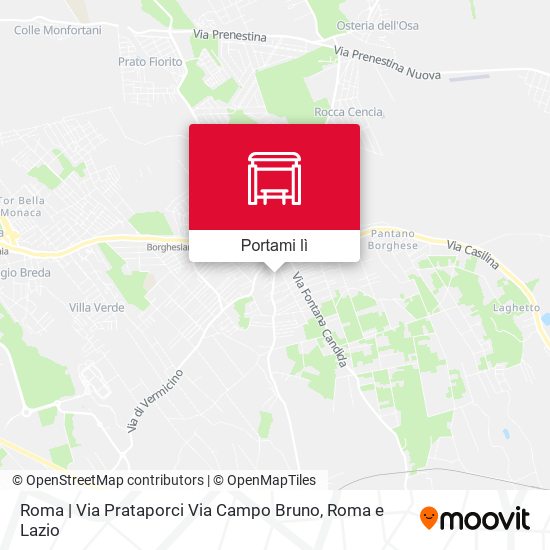 Mappa Roma | Via Prataporci Via Campo Bruno