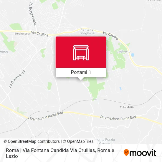 Mappa Roma | Via Fontana Candida Via Cruillas