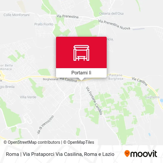Mappa Roma | Via Prataporci Via Casilina