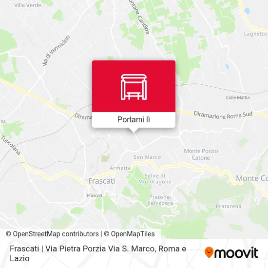 Mappa Frascati | Via Pietra Porzia Via S. Marco