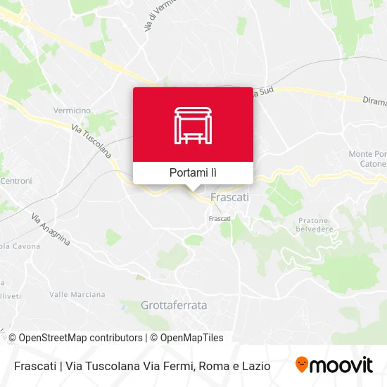 Mappa Frascati | Via Tuscolana Via Fermi