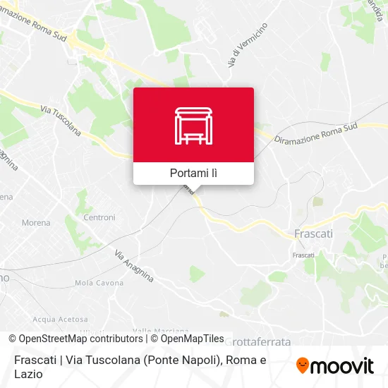 Mappa Frascati | Via Tuscolana (Ponte Napoli)