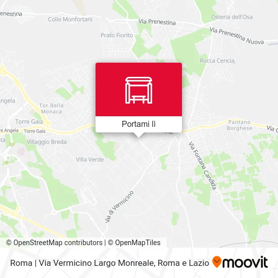 Mappa Roma | Via Vermicino Largo Monreale
