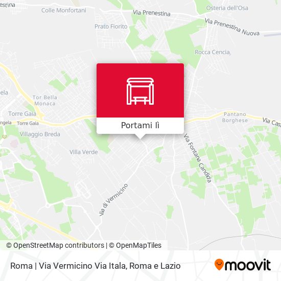 Mappa Roma | Via Vermicino Via Itala