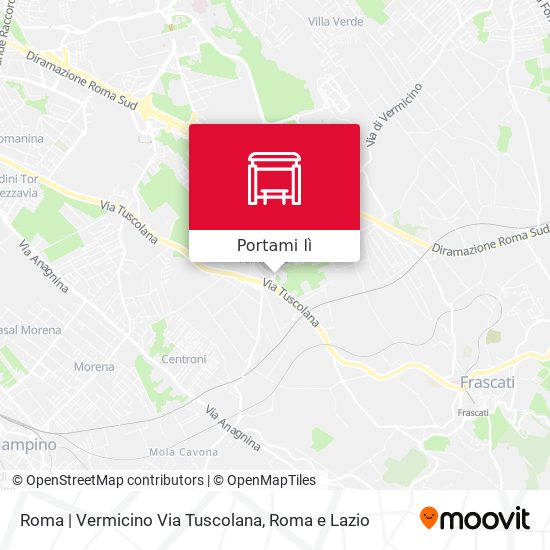 Mappa Roma | Vermicino Via Tuscolana